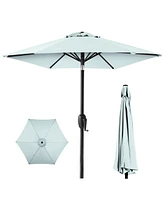 Best Choice Products 7.5ft Heavy-Duty Outdoor Market Patio Umbrella w/ Push Button Tilt, Easy Crank