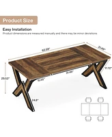 Tribesigns 63" Farmhouse Dining Table for 4