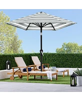 Best Choice Products 10ft Outdoor Steel Striped Market Patio Umbrella w/ Crank, Tilt Push Button, 6 Ribs