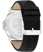 Tommy Hilfiger Quartz Black Leather Strap Watch 42mm