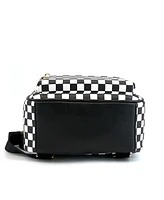 Like Dreams Smiley Checkered Charm Backpack