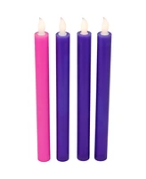 Northlight Set of 4 Flickering Led Christmas Advent Taper Candles 9.5"