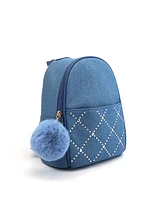 Like Dreams Kingston Denim Rhinestone Backpack