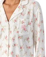 Lauren Ralph Lauren Women's Floral Notched-Collar Pajama Set