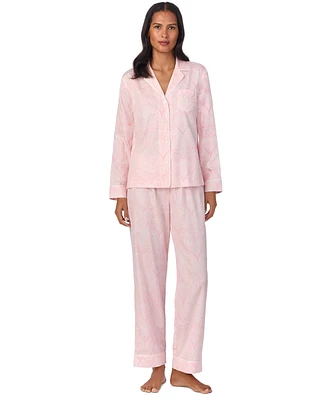 Lauren Ralph Women's Notched-Collar Pajama Set