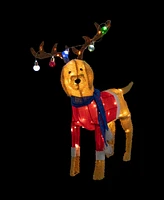 Northlight 36.5" Led Lighted Dog Wearing Antlers Christmas Outdoor Yard Decoration