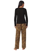 Lauren Ralph Petite Leopard-Print Pajama Set