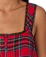 Lauren Ralph Women's Ruffled Plaid Nightgown