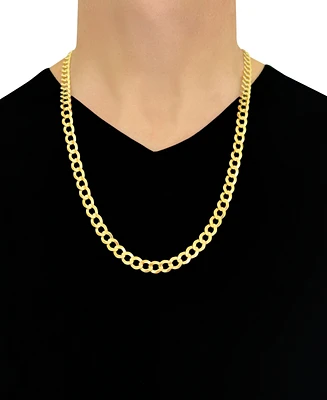 28" Open Curb Link Chain Necklace (8mm) in Solid 10k Gold