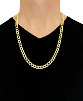 28" Open Curb Link Chain Necklace (8mm) in Solid 10k Gold