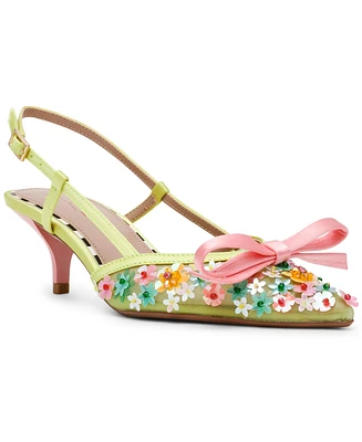 Betsey Johnson Women's Sadyy Ditzy Floral Slingback Pumps