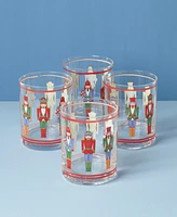 Lenox Nutcracker Assorted Double Old-Fashioned Glasses, Set of 4