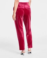 I.n.c. International Concepts Women's Velvet High-Rise Pants, Regular & Petite, Created for Macy's