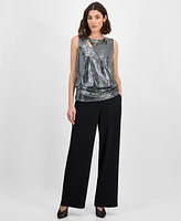 I.n.c. International Concepts Women's Sequined Keyhole Top, Exclusively at Macy's