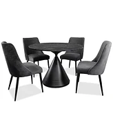 Nerton 5 Pc. Dining Set (45" Round Table & 4 Side Chairs)