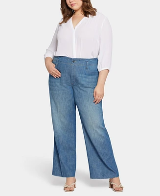 Nydj Plus Size High Rise Teresa Wide Leg Jeans