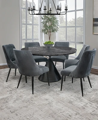 Nerton 7 Pc. Dining Set (52" Round Table & 6 Chairs), Created for Macy's