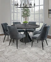 Nerton 7 Pc. Dining Set (52" Round Table & 6 Chairs), Created for Macy's