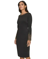 Calvin Klein Women's Embellished Cowl-Back Dress