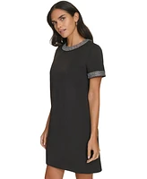 Calvin Klein Women's Embellished Short-Sleeve Dress