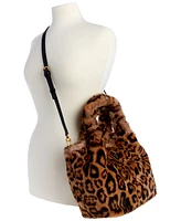 Guess Samia Faux-Fur Small Tote