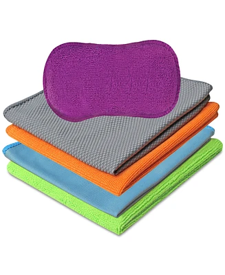 Greener Cleaner 5-Piece Microfiber Cleaning Cloth Set