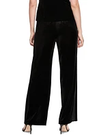 Alex Evenings Petite Velvet Pull-On Straight-Leg Pants