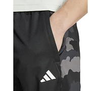 adidas Men's Camo Panel Woven Logo Shorts