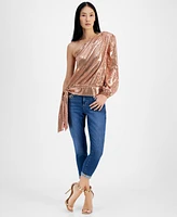 I.n.c. International Concepts Women's One-Shoulder Sequined Top, Exclusively at Macy's