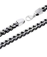Rhona Sutton Black Silver Box Chain Stainless Steel Necklace