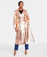 I.n.c. International Concepts Women's Metallic Trench Coat, Created for Macy's