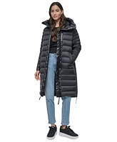 Dkny Jeans Women's Down Quilted Hooded Puffer Coat