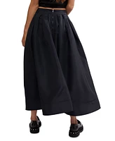 Free People Women's Emilia Pleated A-Line Maxi Skirt