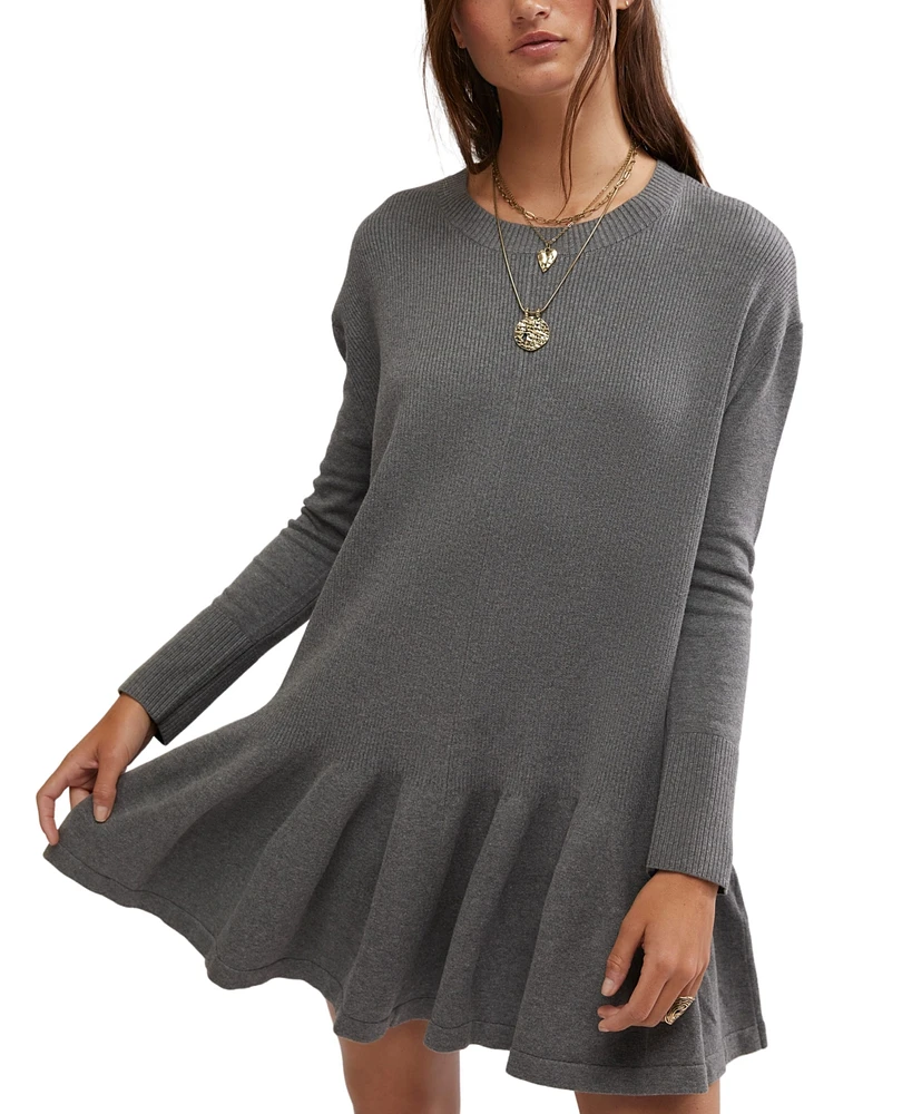 Free People Women's Time On My Side Mini Sweater Dress