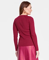 I.n.c. International Concepts Women's Button-Shoulder Raglan-Sleeve Sweater, Created for Macy's