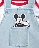 Disney Baby Boys Mickey Mouse Bodysuit & Overalls Set