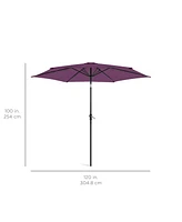 Best Choice Products 10ft Outdoor Steel Market Patio Umbrella w/ Crank, Tilt Push Button, 6 Ribs