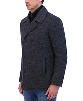 Kenneth Cole Men's Boucle Double Breasted Peacoat