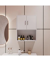 Slickblue Wall-Mounted Barber Shampoo Station – Storage Cabinet for Salon, Beauty, and Spa Equipment