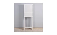 Slickblue Wooden Bathroom Storage Cabinet – Over-the-Toilet Space Saver with Adjustable Shelf