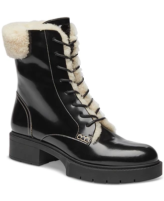 Coach Women's Leighton Signature Shearling Booties