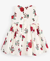 Carter's Baby Girls Floral-Print Sateen Holiday Dress