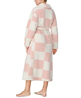 Sanctuary Women's Belted Checkered Fleece Robe