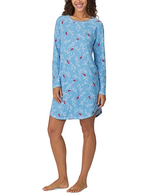 Cuddl Duds Women's Printed Long-Sleeve Sleepshirt