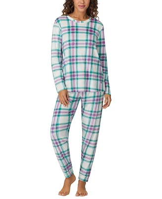 Cuddl Duds Women's Printed Velour Jogger Pajama Set