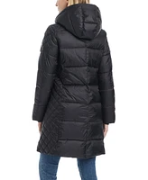 Vince Camuto Women's Single-Breasted Cire Mid-Length Fitted Puffer Coat