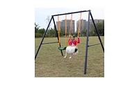 Slickblue Toddler Two-Station Swing Set for Children s Outdoor Play