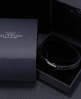 Rhona Sutton Black Rolo Chain with Black Wax Cord Stainless Steel Bracelet