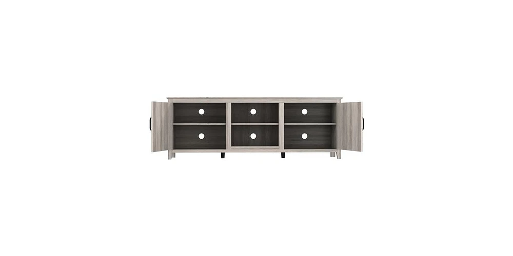 Slickblue Tv Stand Media Console with Storage and Two Doors