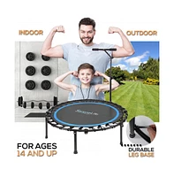 SereneLife Training & Fitness Gym Trampoline with Adjustable Handrail